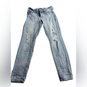 Light Blue Women's Skinny Distressed Jeans